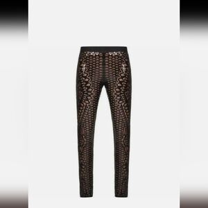 BCBGMaxAzria Black and Brown Geometric Leggings